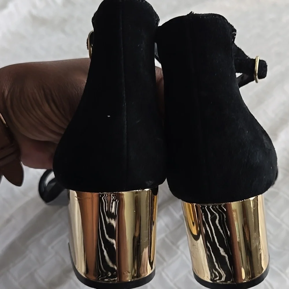 Steve Madden Irenee-G Black Women's Strap Block Heel Sandals Summer Shoes Casual